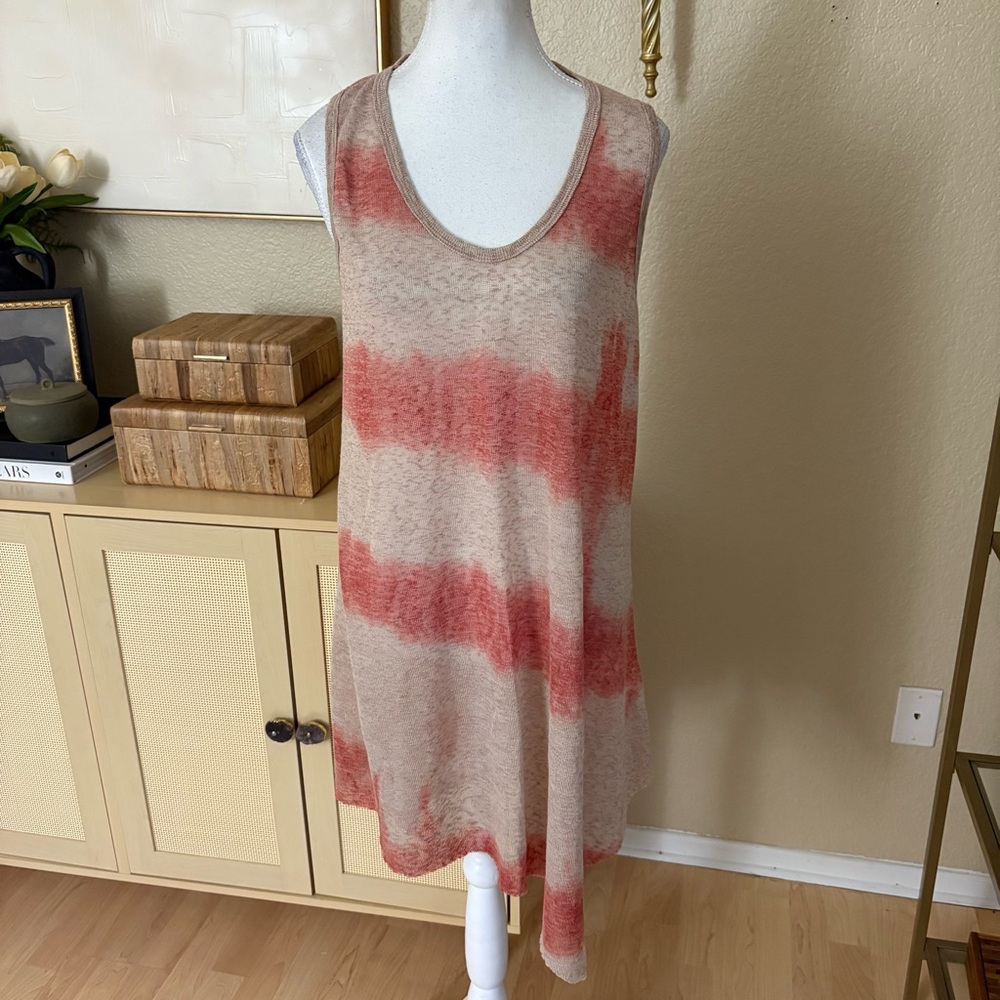 ERI + ALI Sleeveless Striped Tunic Top‎ Size Large